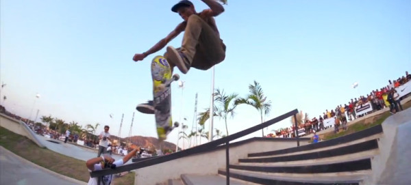 Paul Rodriguez приветствует Oliveira в nike skateboarding в Бразилии
